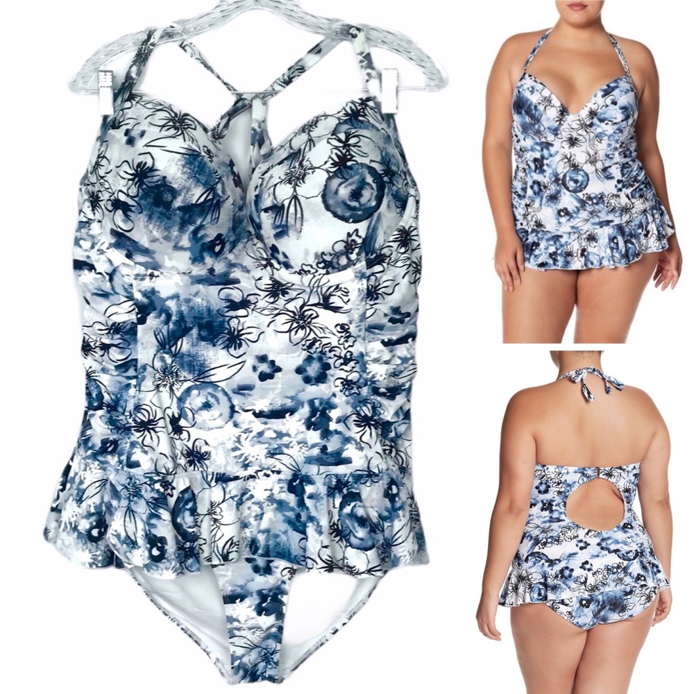 NWT Marilyn Monroe Halter One Piece Swimsuit 3X